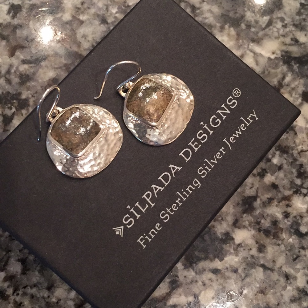 Silbada Brown Agate Earrings